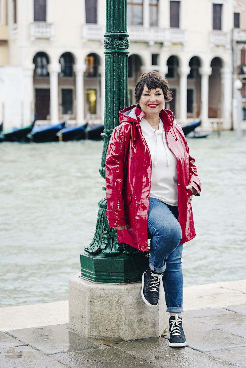 Texterella aka Susanne Ackstaller bei Regenwetter in Venedig