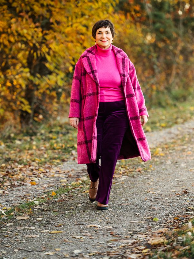 Susanne ackstaller texterella karierter mantel in pink-6194 kopie klein-2