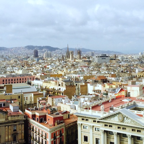 Blick auf Barcelona - von der Kolumbussäule aus gesehen.