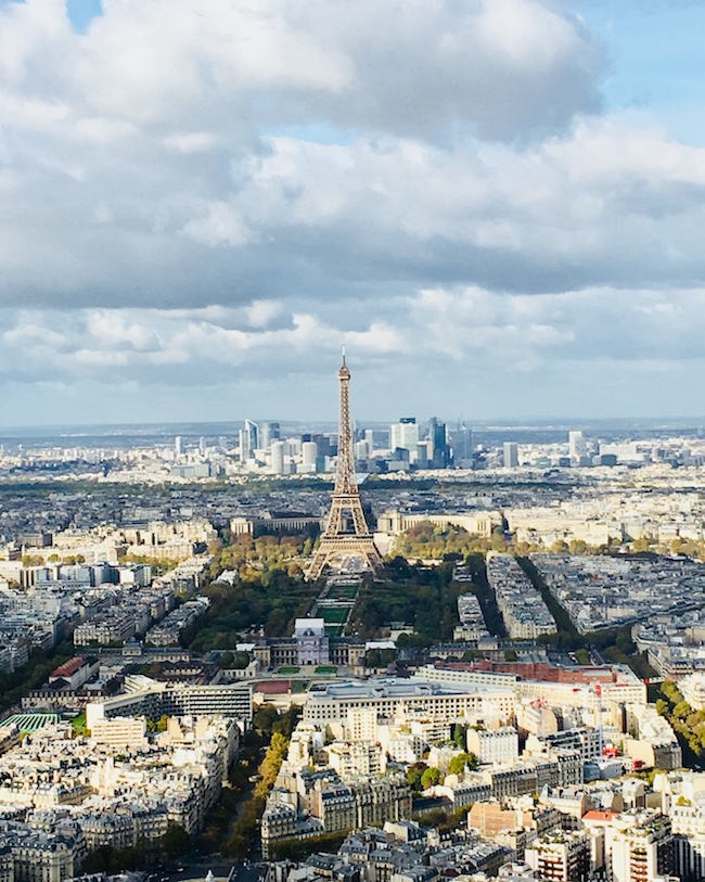 Der Eiffelturm - gesehen vom Tour Montparnasse aus. Foto: Susanne Ackstaller.