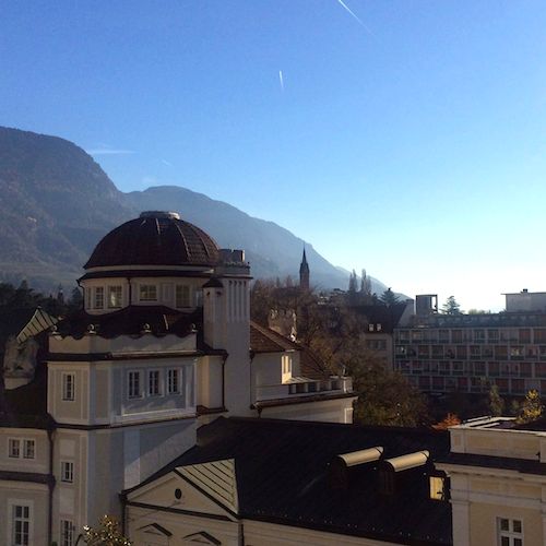 Morgendlicher Blick von der Dachterrasse