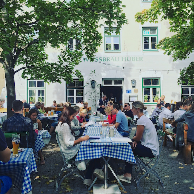Biergarten Huberbräu in Freising