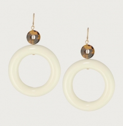 Auffällige runde Ohrringe von Edited in Weiß